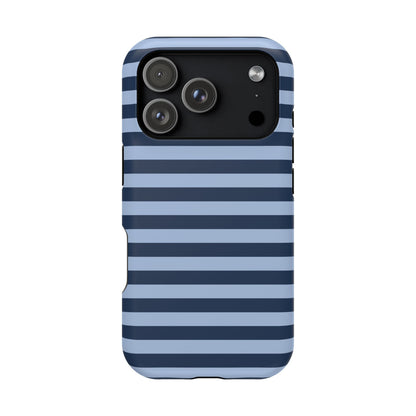 Blue Stripes MagSafe Tough iPhone Case