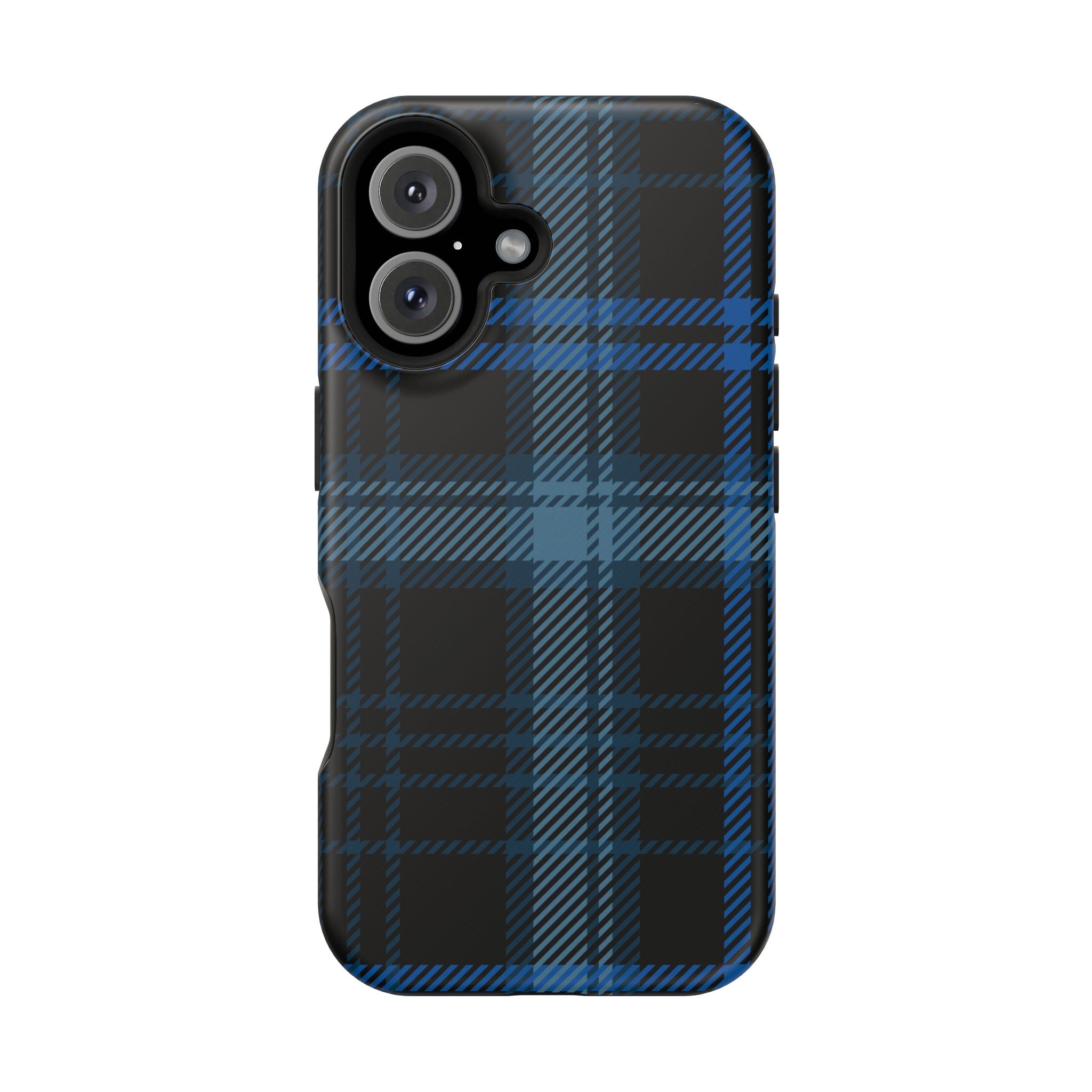 Blue Plaid Tough iPhone Case
