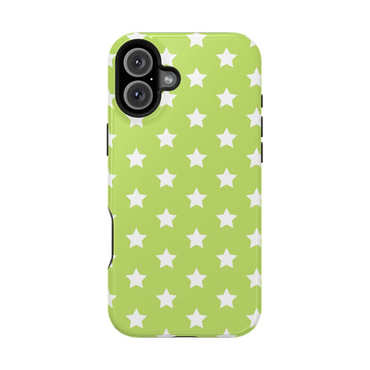 Green Stars MagSafe Tough iPhone Case