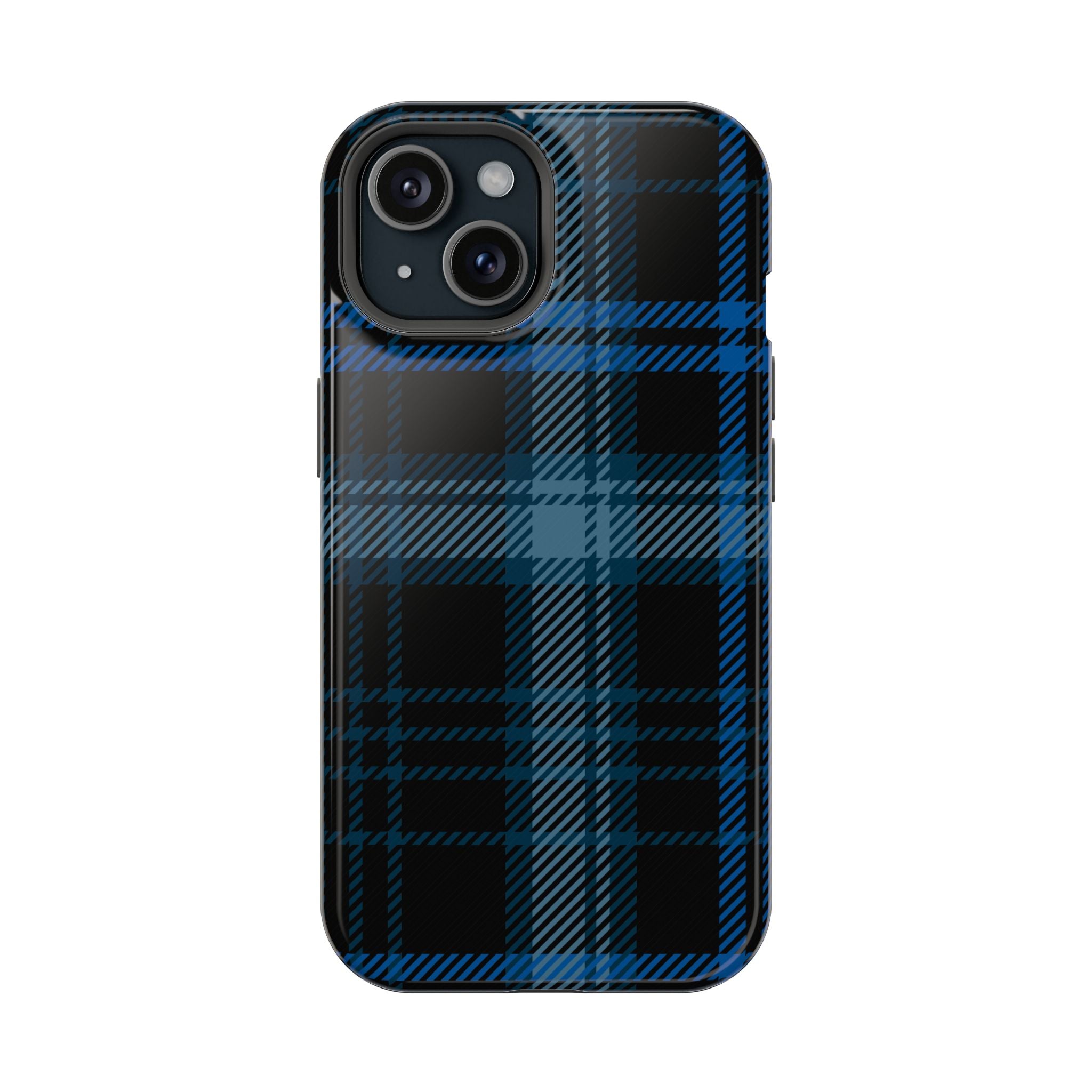 Blue Plaid Tough iPhone Case