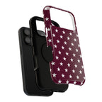 Maroon Stars Tough iPhone Case