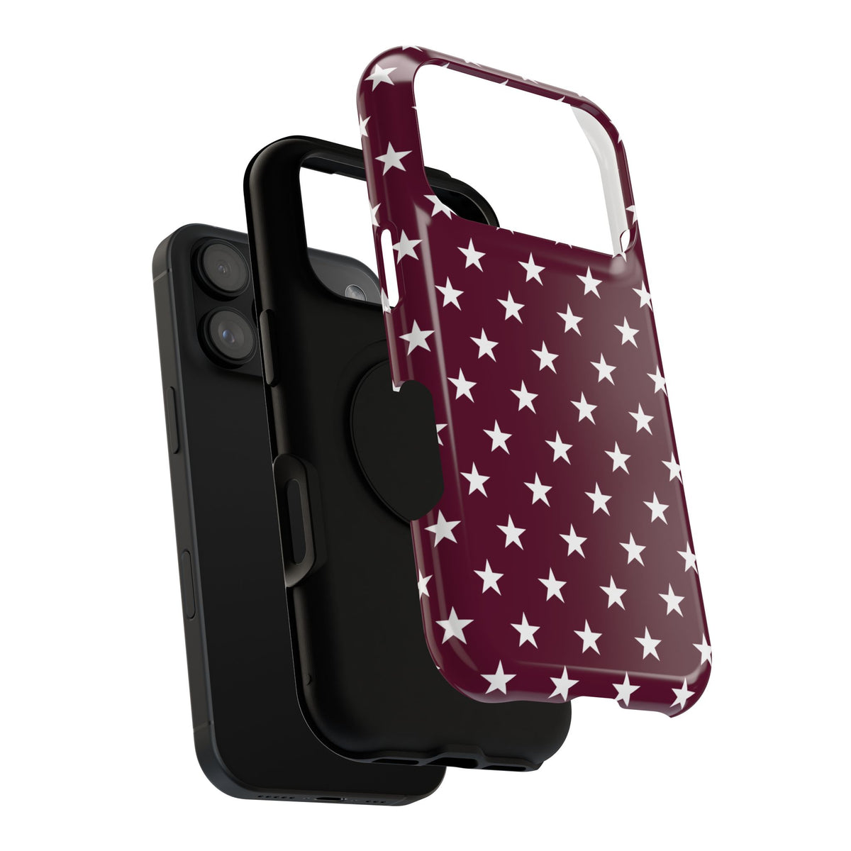 Maroon Stars Tough iPhone Case