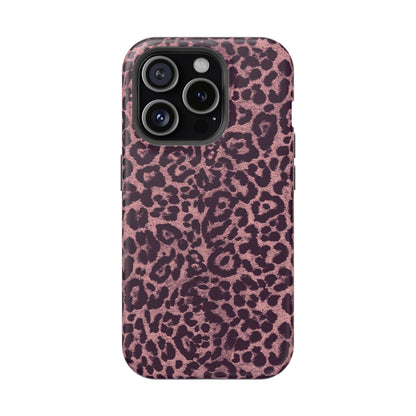 Purple Leopard MagSafe Tough iPhone Case