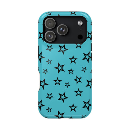 Turquoise Stars MagSafe Tough iPhone Case