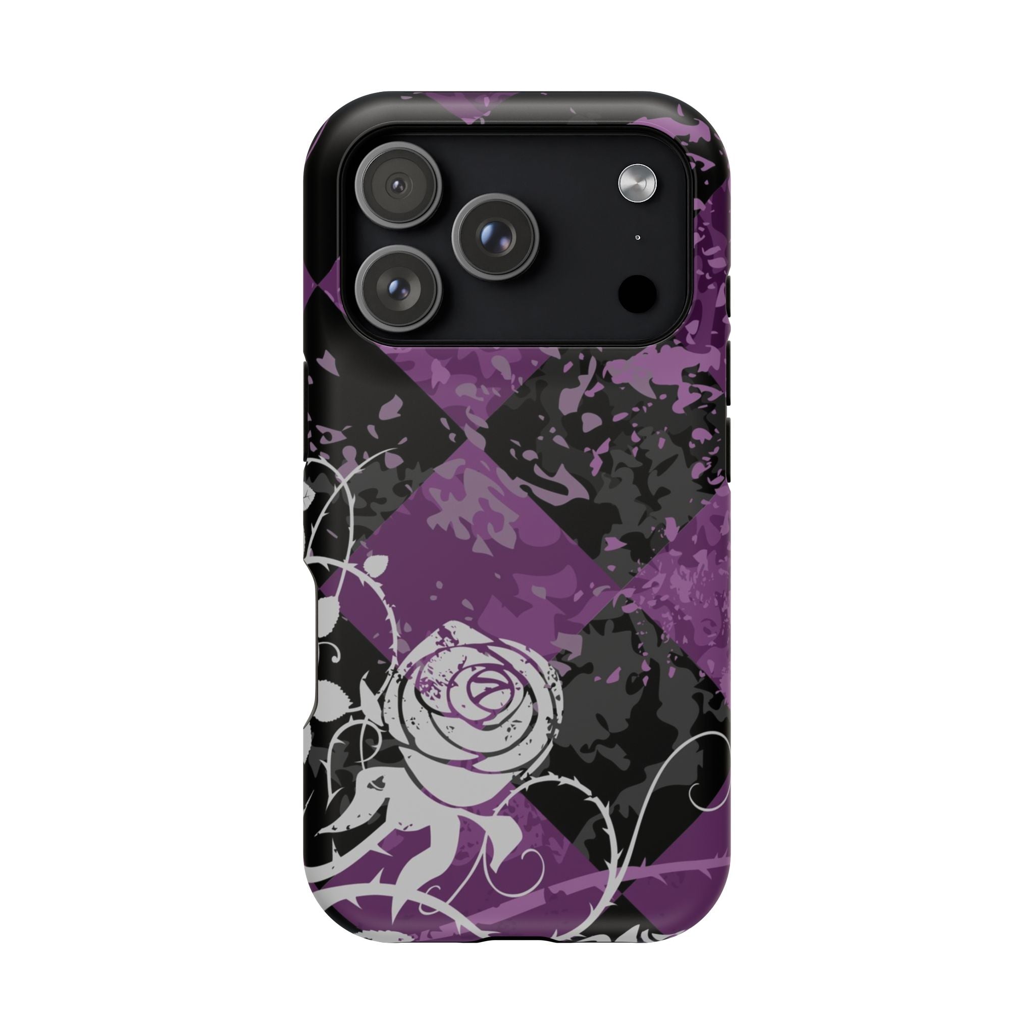 Checkered Rose Tough iPhone Case
