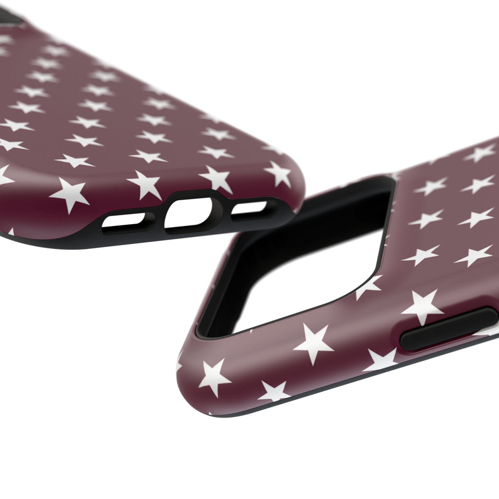Maroon Stars Tough iPhone Case