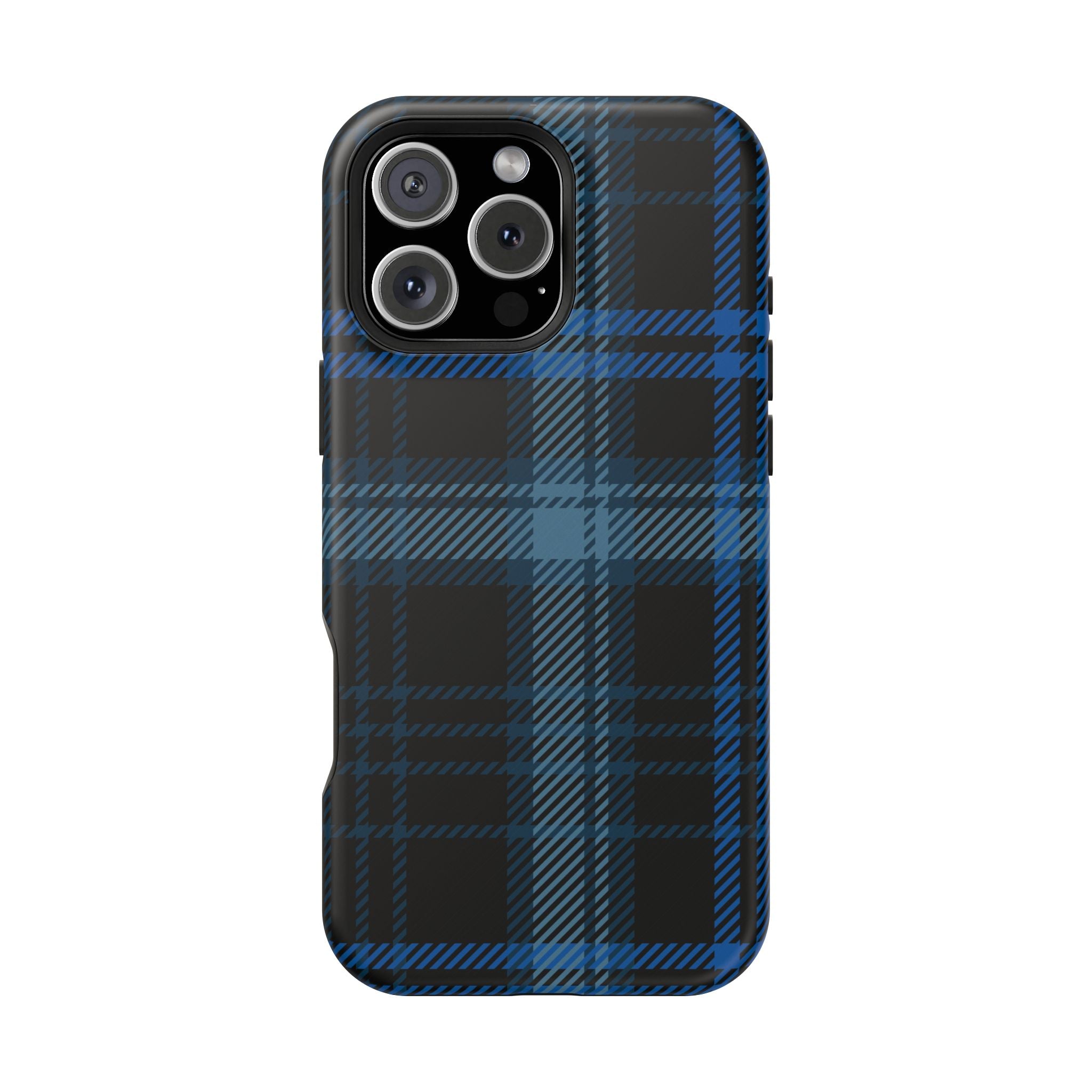 Blue Plaid Tough iPhone Case