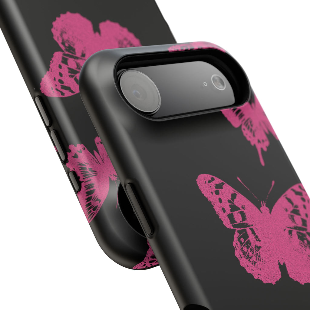 Pink Butterflies Tough iPhone Case