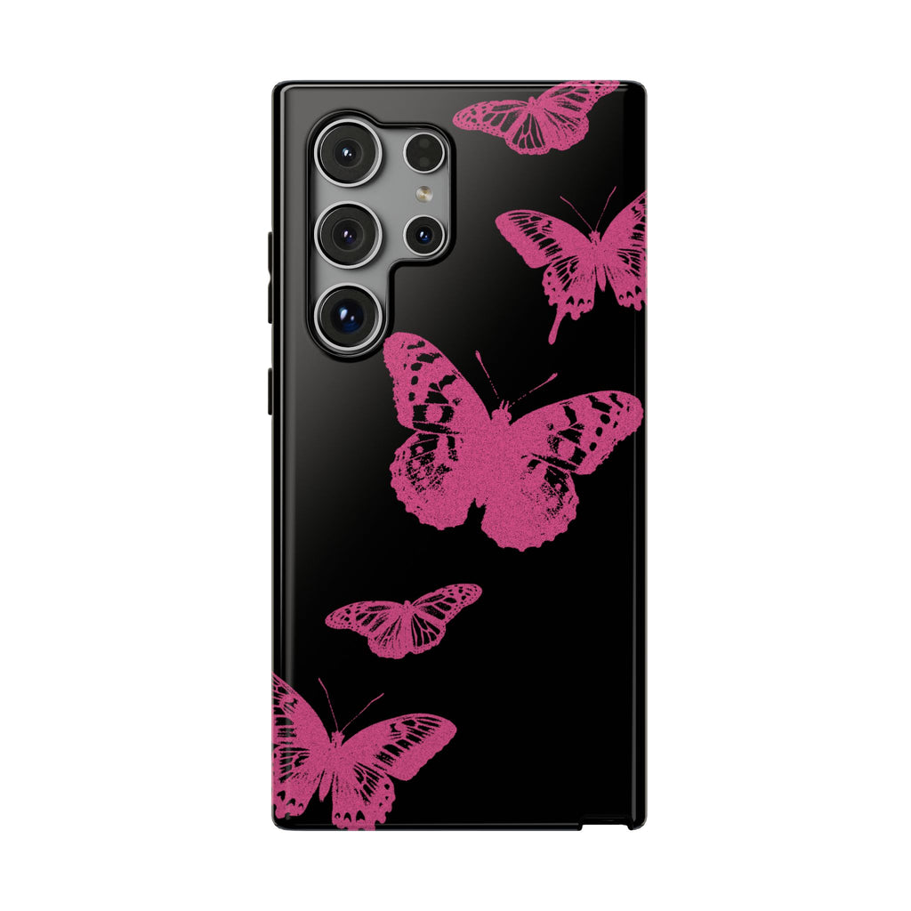 Pink Butterflies Tough Samsung Case