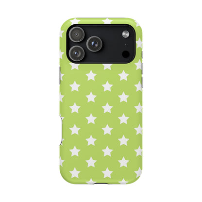 Green Stars MagSafe Tough iPhone Case