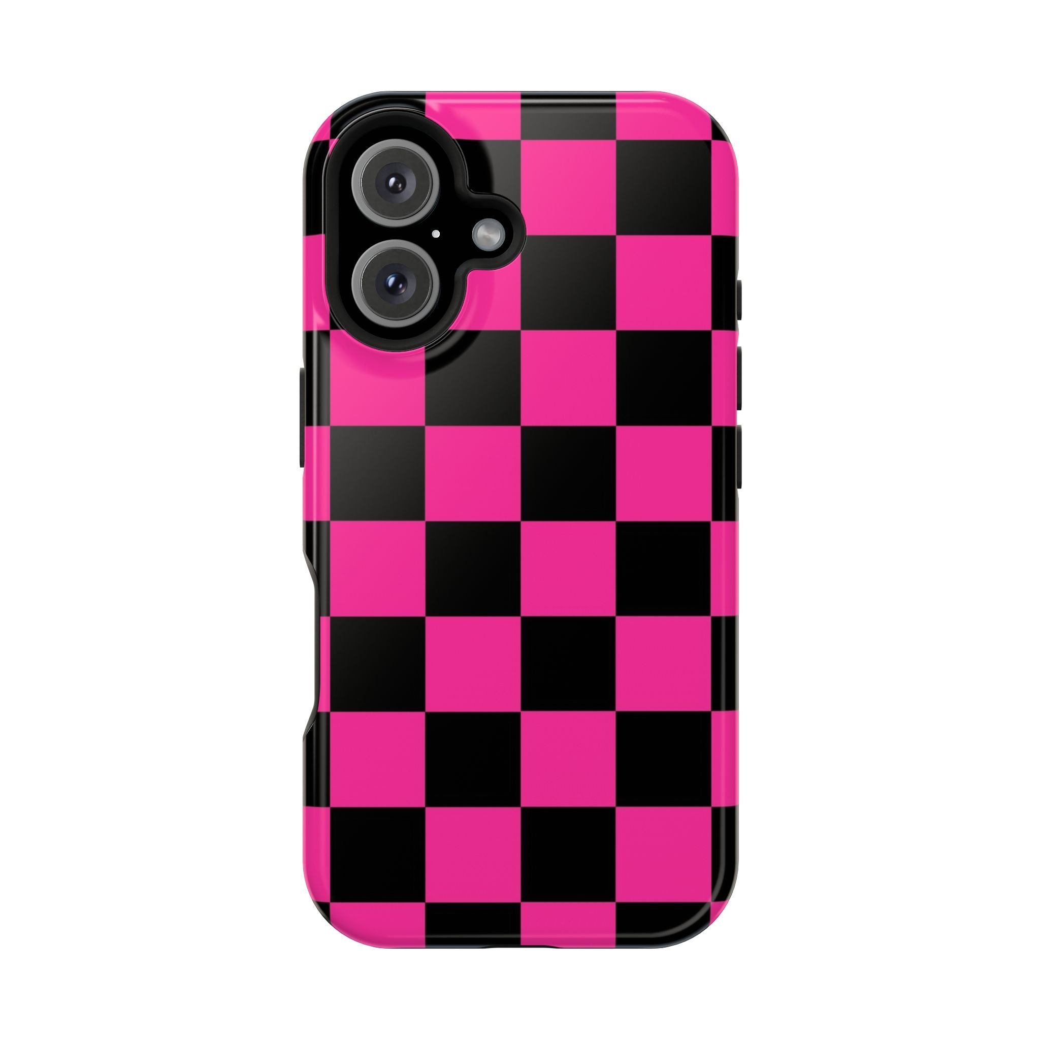 Pink Grid Tough iPhone Case