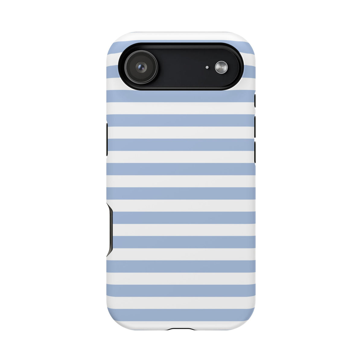 White and Blue Stripes MagSafe Tough iPhone Case