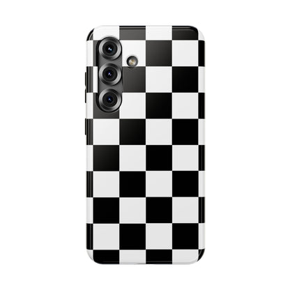 Black Grid Tough Samsung Case