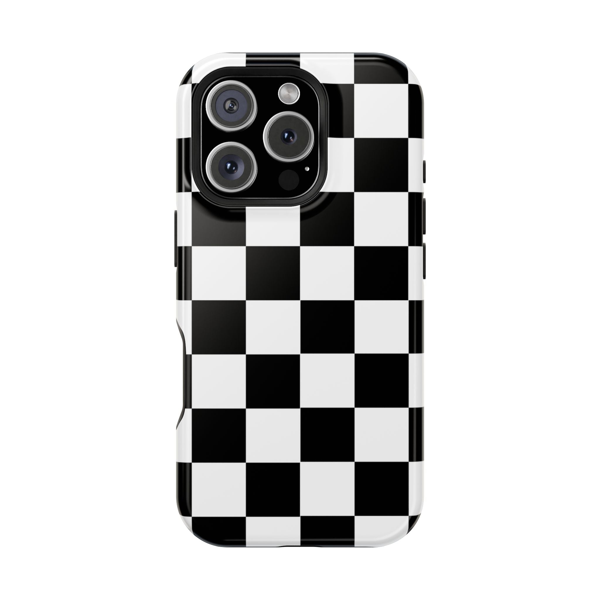 Black Grid Tough iPhone Case