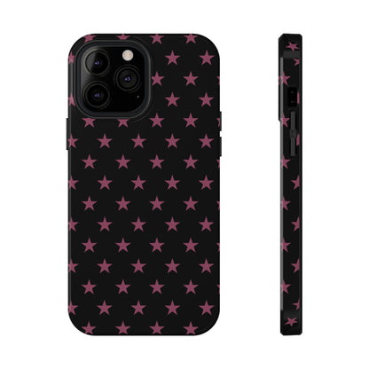 Burgundy Stars MagSafe Tough iPhone Case