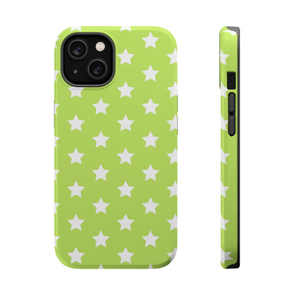 Green Stars MagSafe Tough iPhone Case