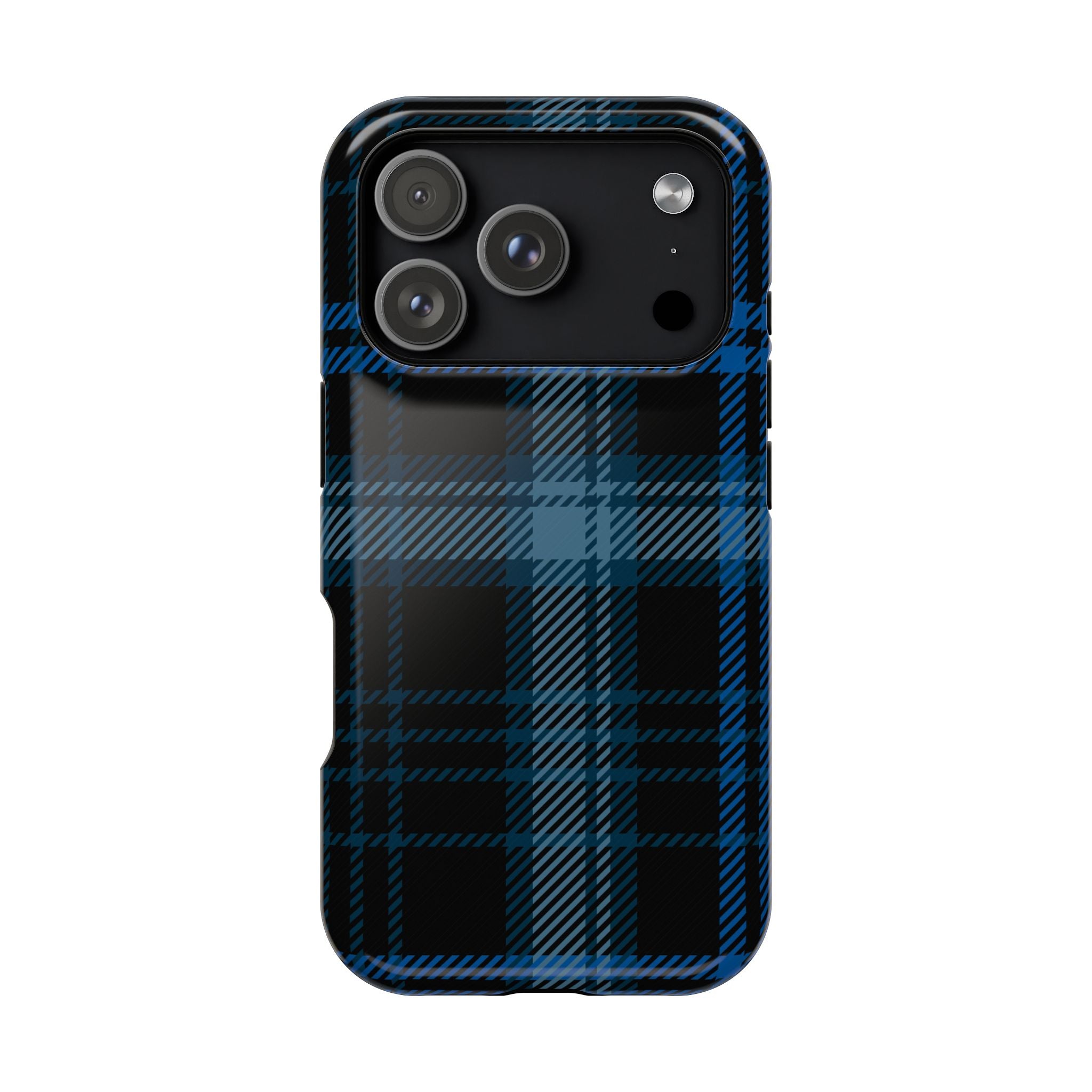 Blue Plaid Tough iPhone Case