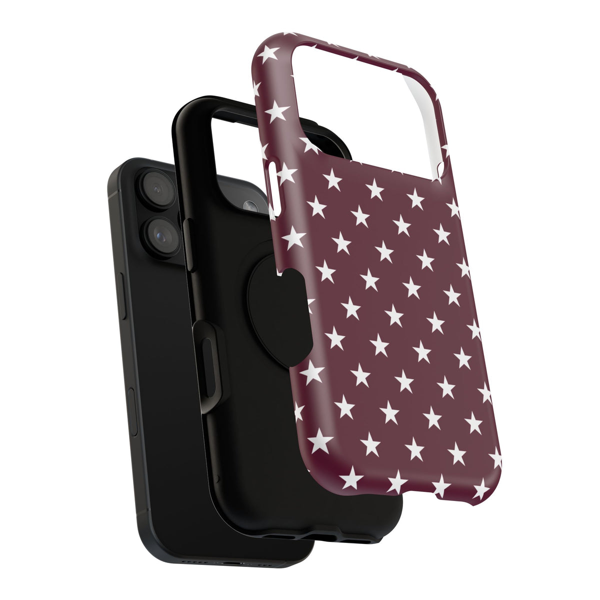 Maroon Stars Tough iPhone Case