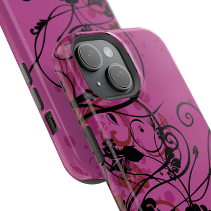 Midnight Petals Tough iPhone Case