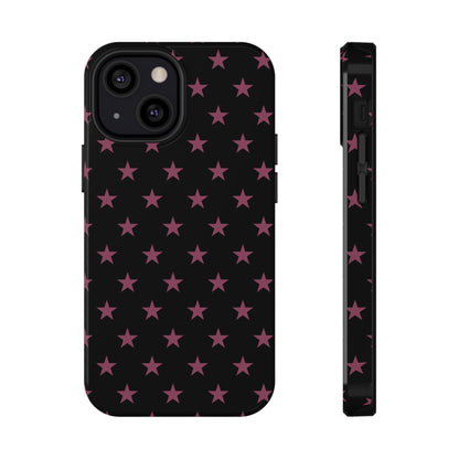 Burgundy Stars MagSafe Tough iPhone Case