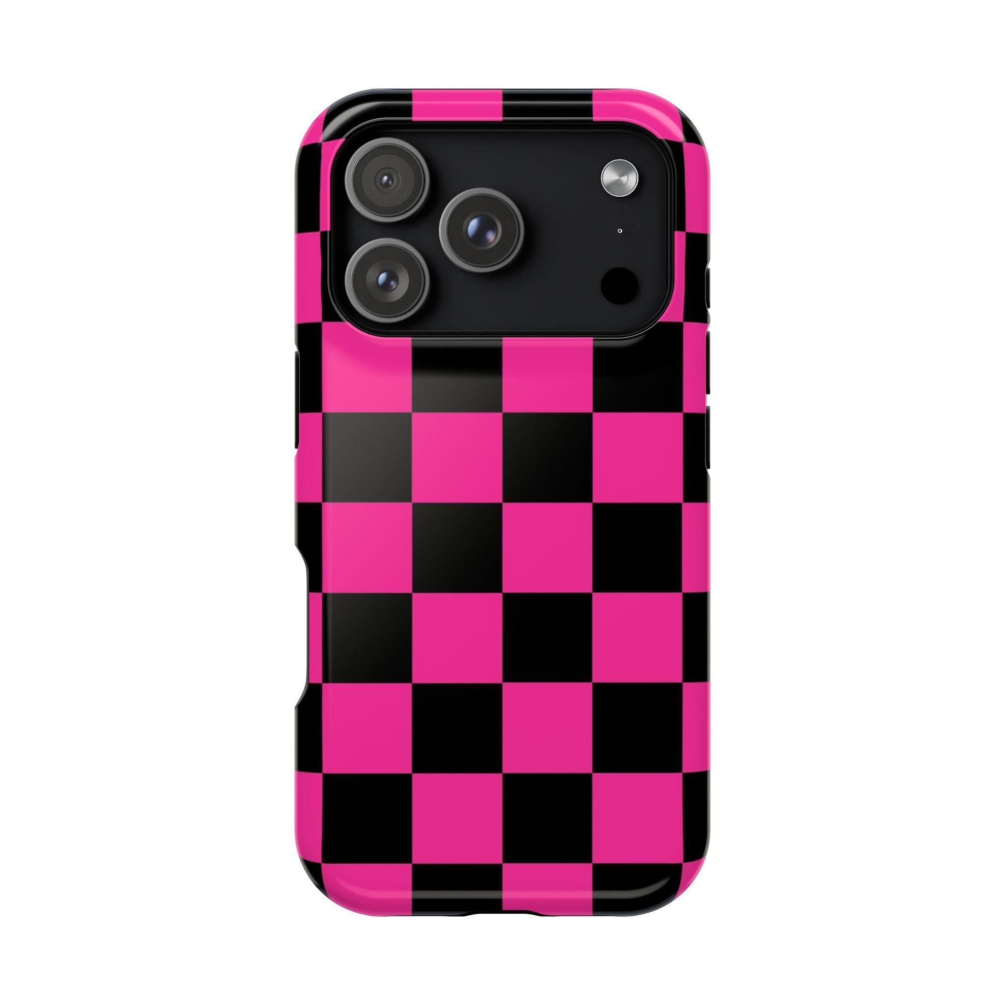 Pink Grid Tough iPhone Case
