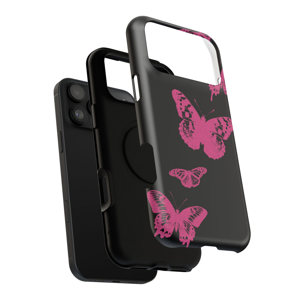 Pink Butterflies Tough iPhone Case