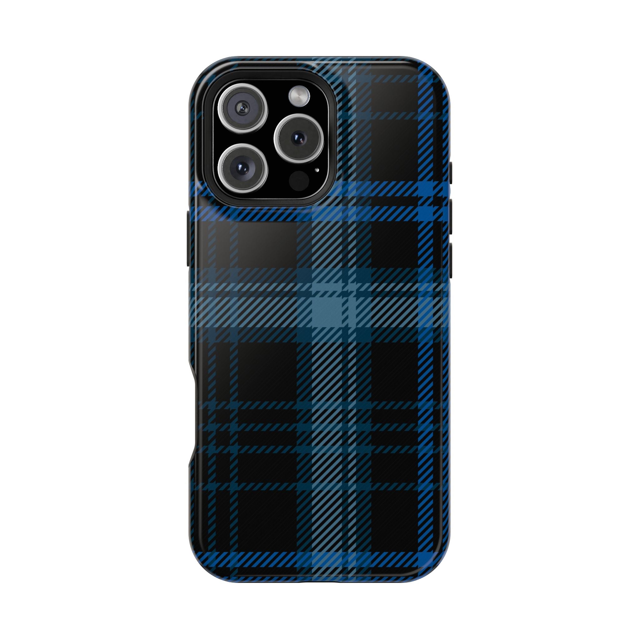 Blue Plaid Tough iPhone Case
