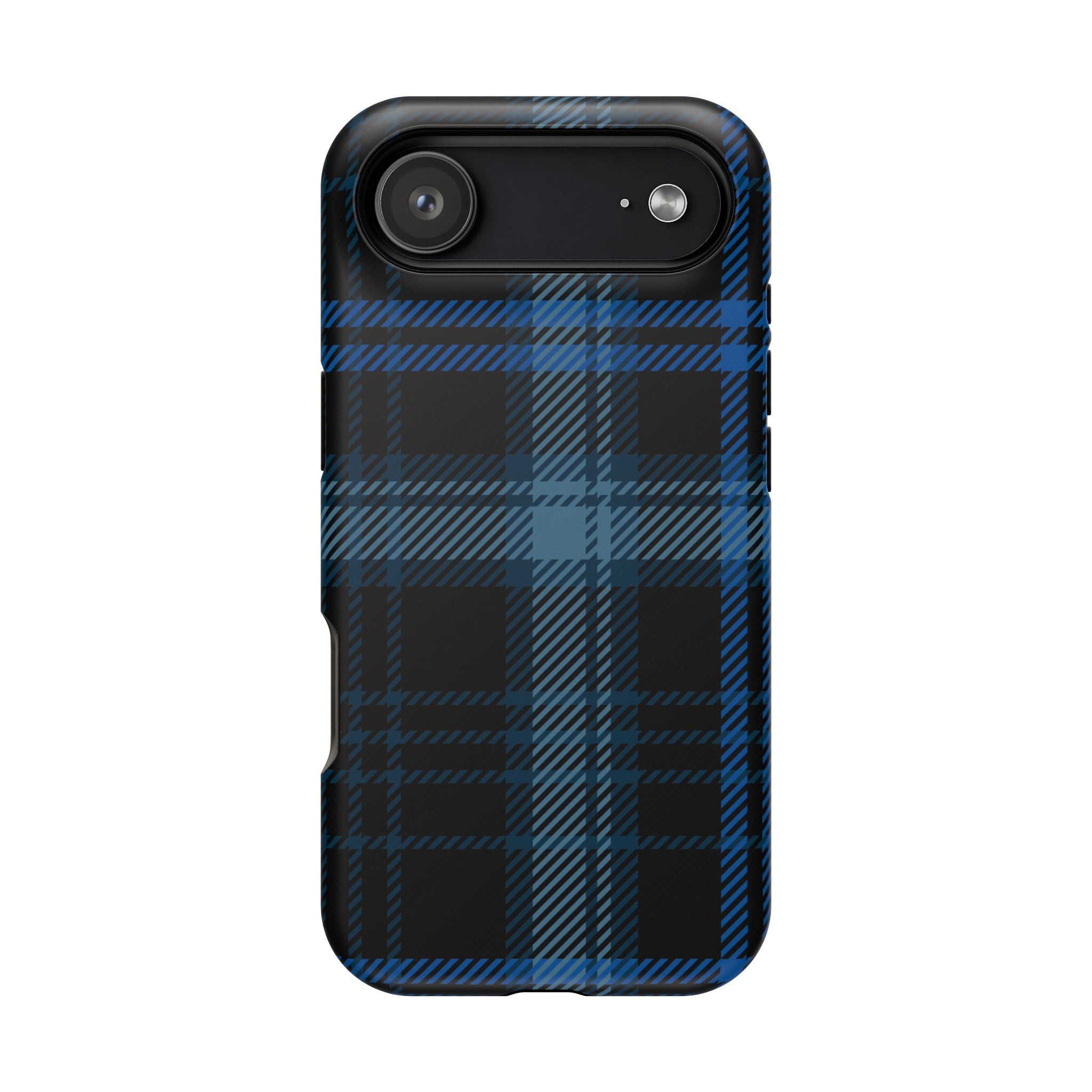 Blue Plaid Tough iPhone Case