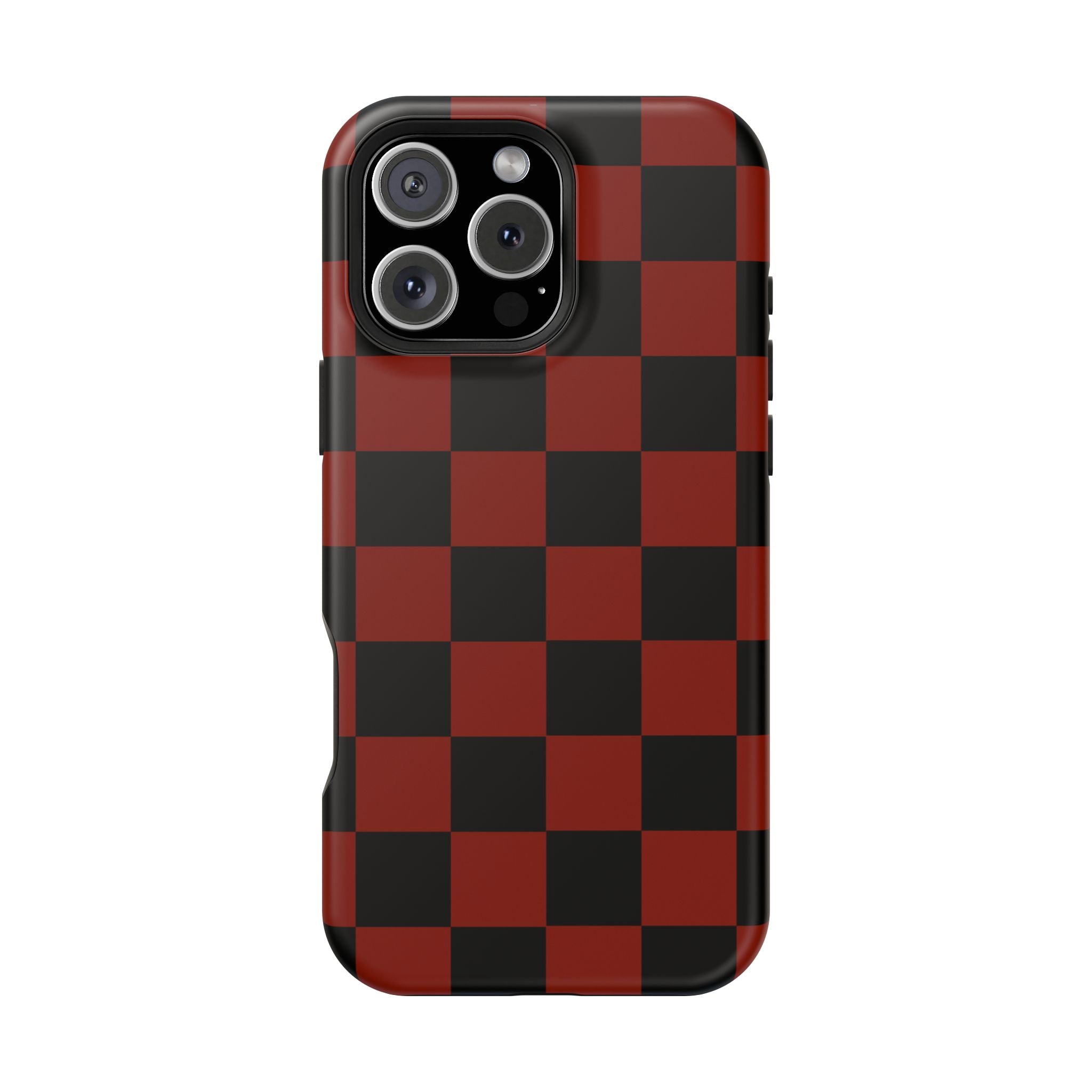 Red Grid Tough iPhone Case