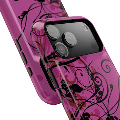 Midnight Petals Tough iPhone Case
