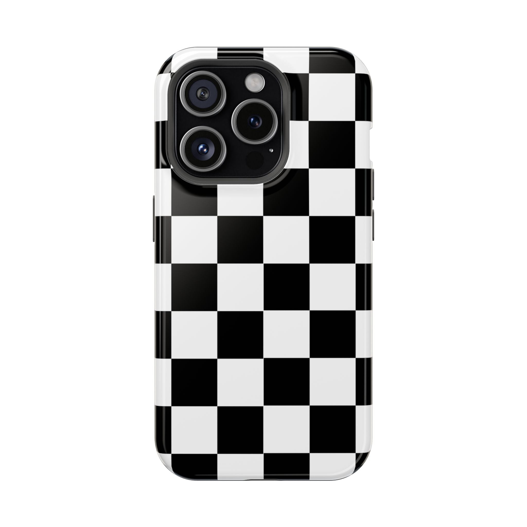 Black Grid Tough iPhone Case