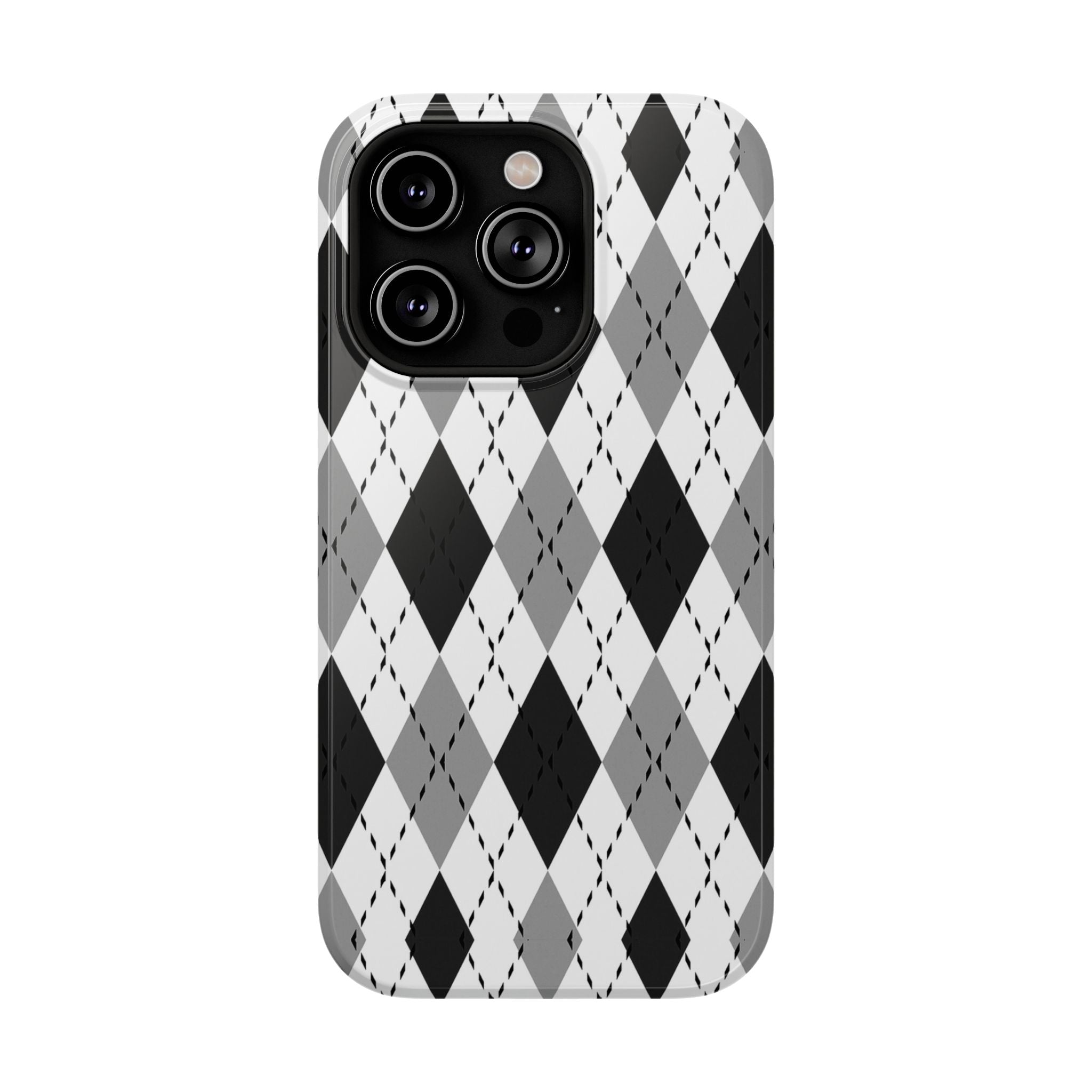 Monochrome Argyle Tough iPhone Case