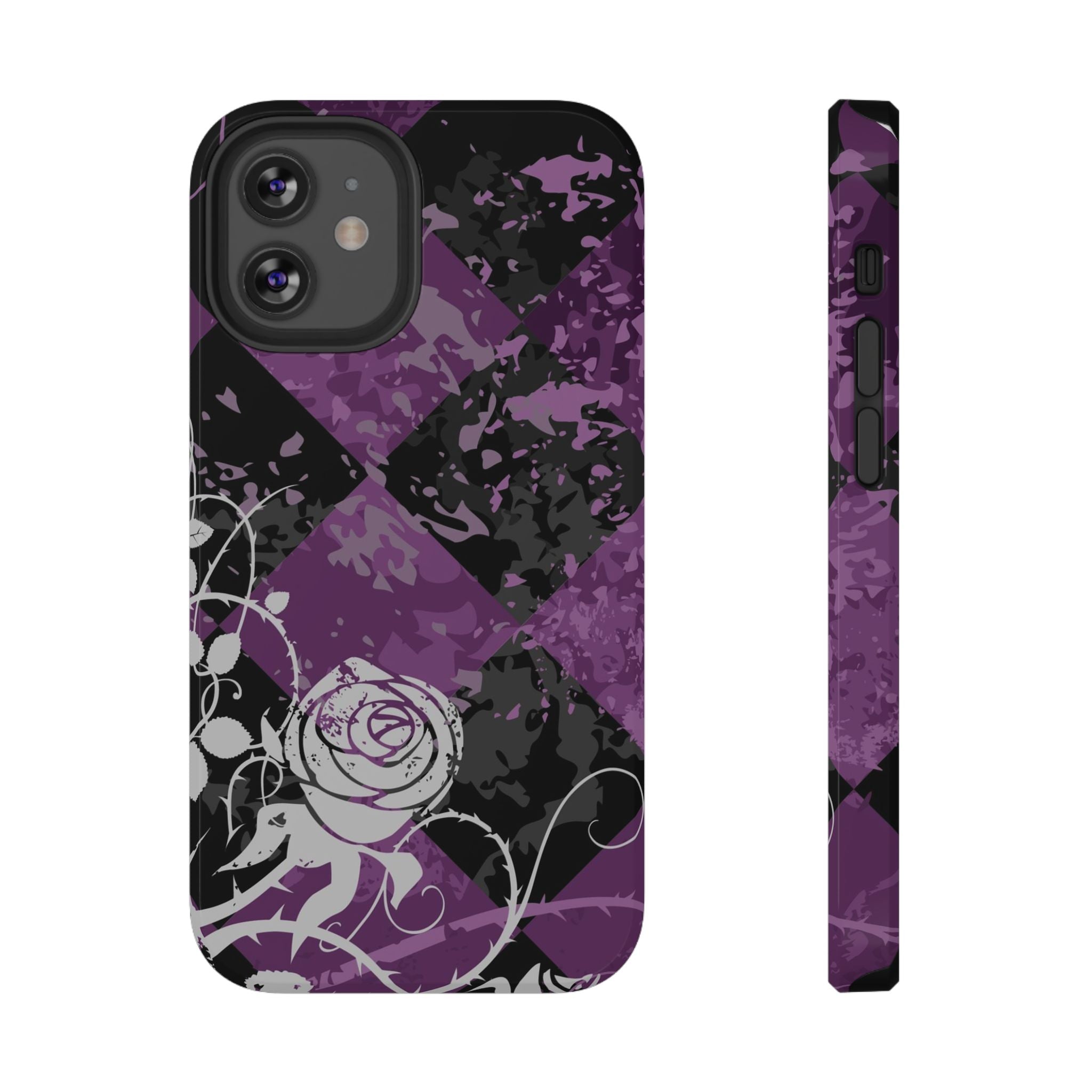 Checkered Rose Tough iPhone Case