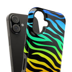 Neon Stripes Tough iPhone Case