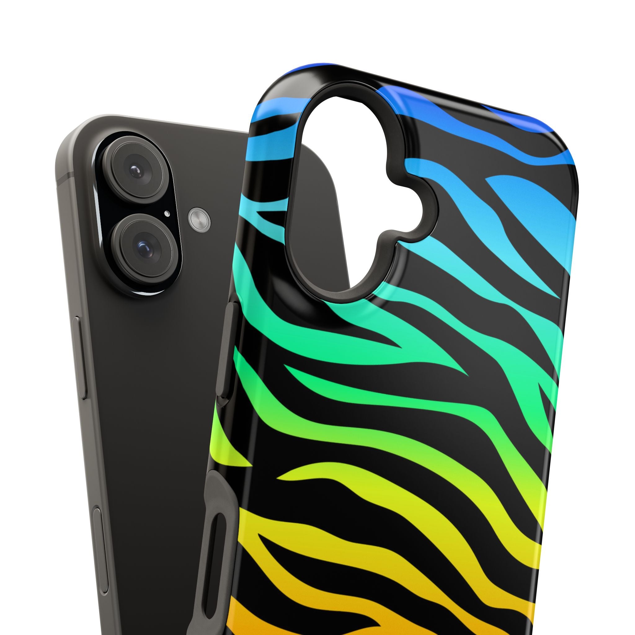Neon Stripes Tough iPhone Case