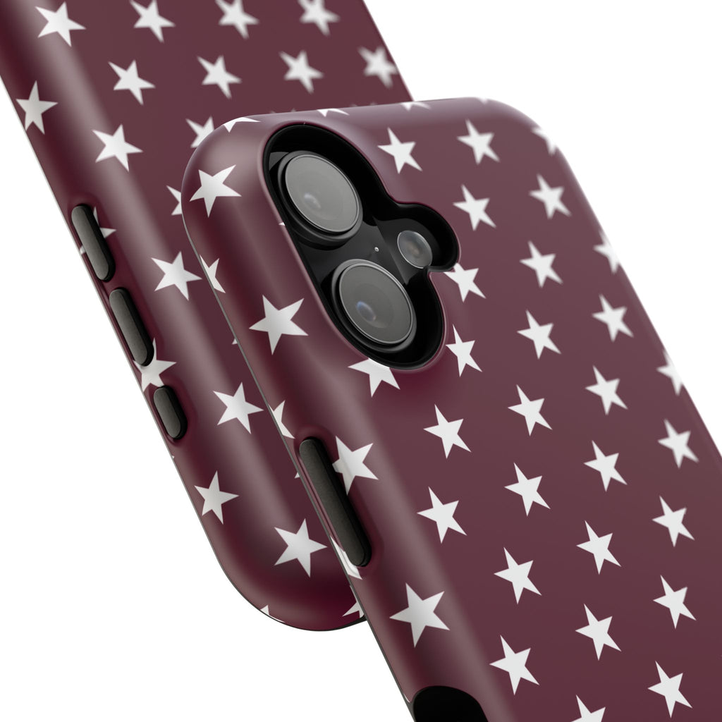 Maroon Stars Tough iPhone Case