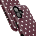 Maroon Stars Tough iPhone Case