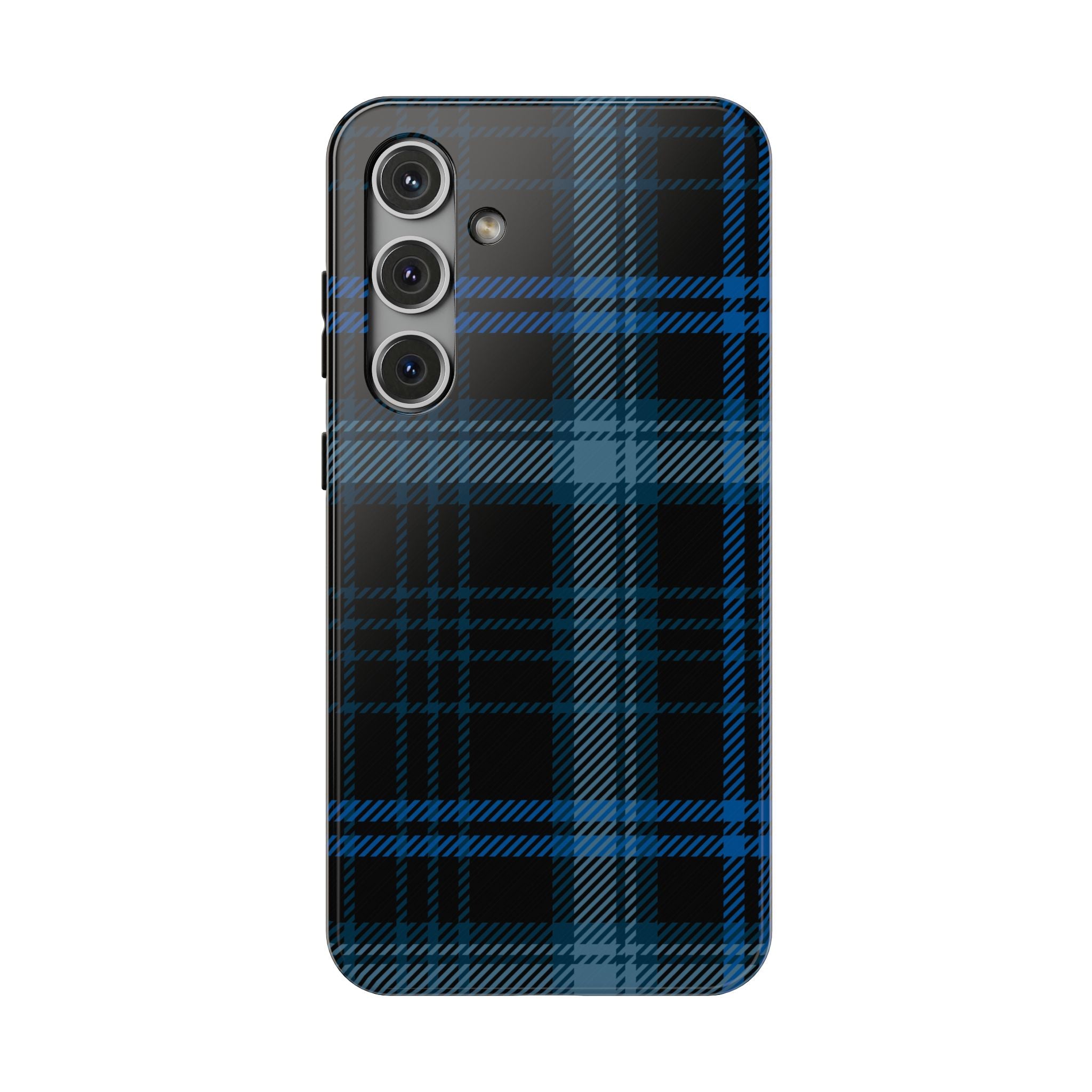 Blue Plaid Tough Samsung Case