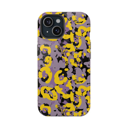 Yellow Leopard MagSafe Tough iPhone Case
