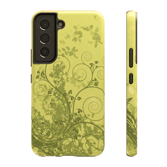 Green Bloom Tough Samsung Case