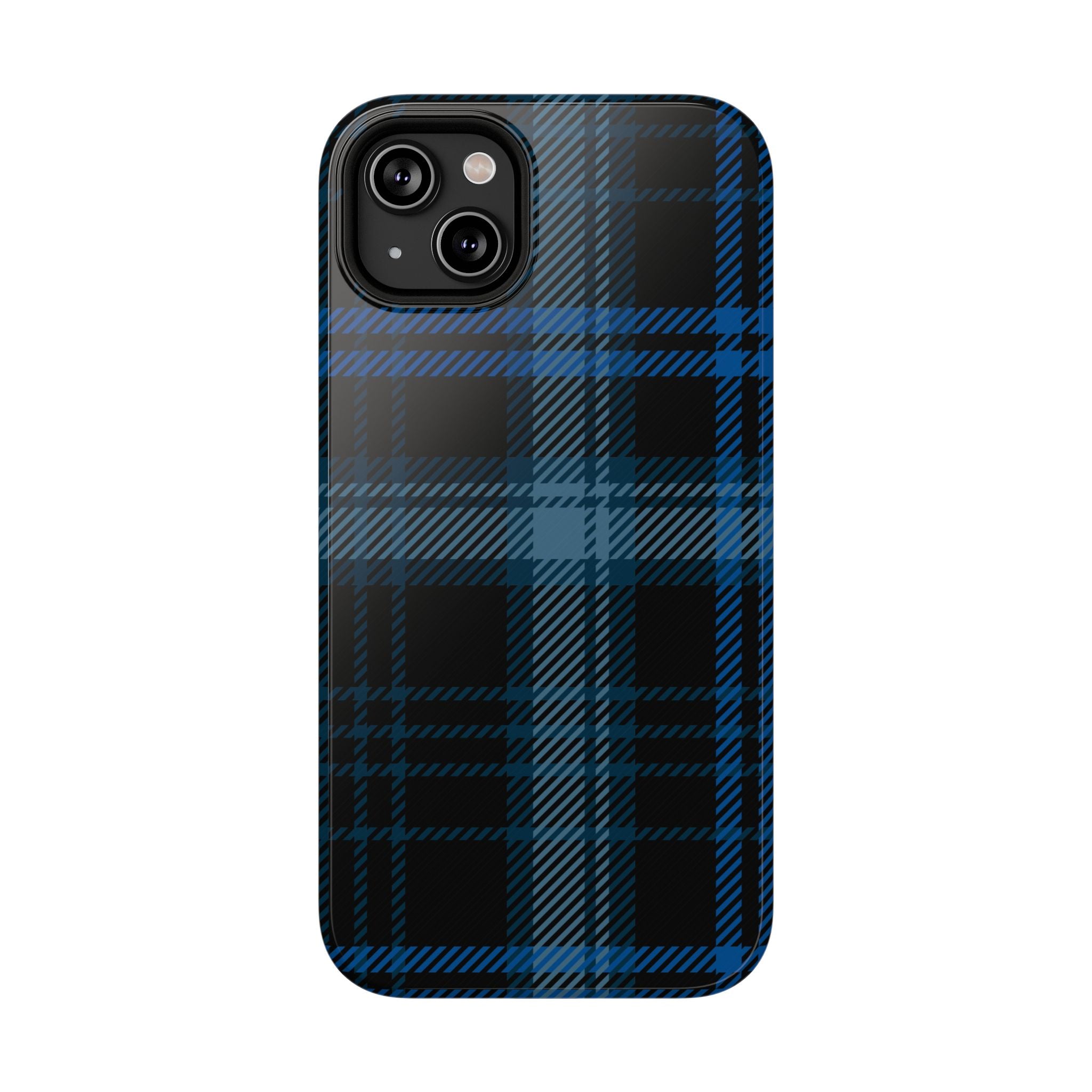 Blue Plaid Tough iPhone Case