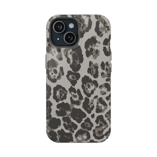 Grey Leopard Tough iPhone Case