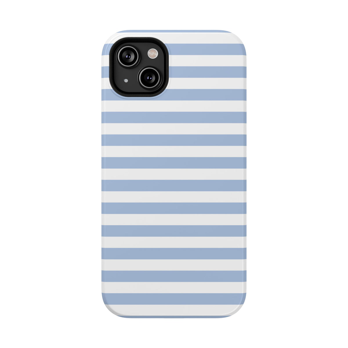 White and Blue Stripes MagSafe Tough iPhone Case