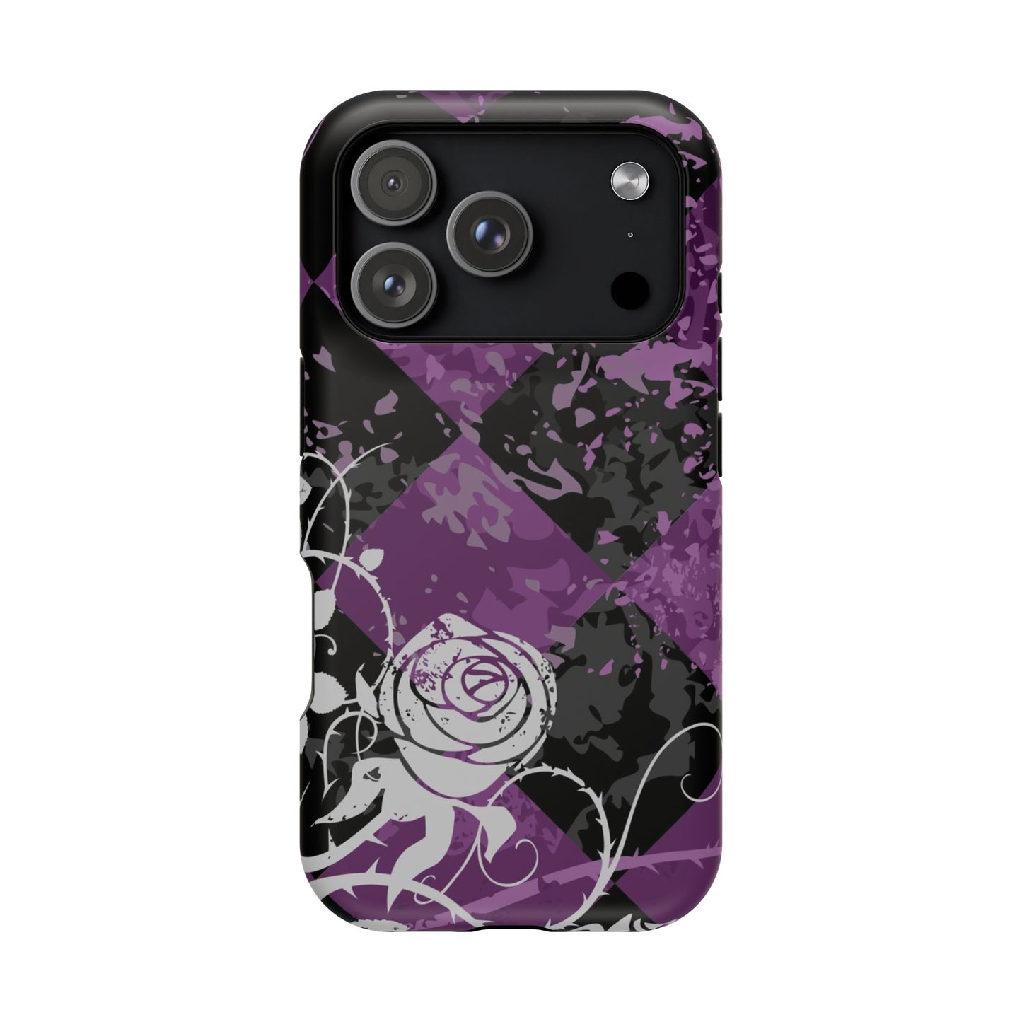 Checkered Rose Tough iPhone Case