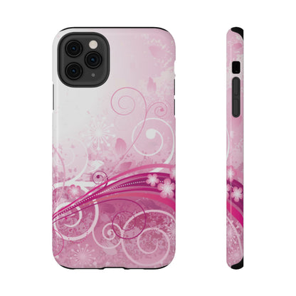 Pink Flowers Tough iPhone Case