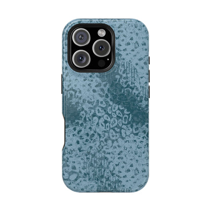 Blue Leopard MagSafe Tough iPhone Case