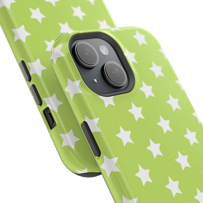 Green Stars MagSafe Tough iPhone Case