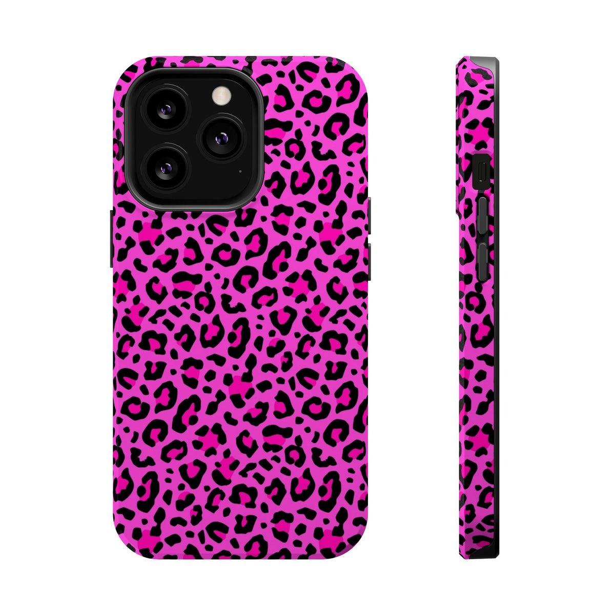 Pink Leopard MagSafe Tough iPhone Case