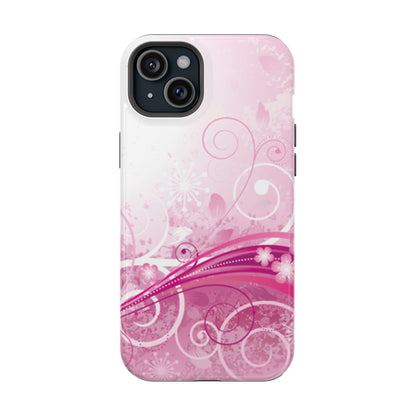 Pink Flowers Tough iPhone Case