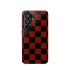 Red Grid Tough Samsung Case